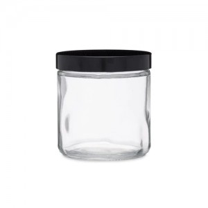 MBK Packaging 16oz clear straight side glass jar with Lid