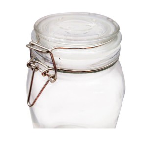 1L Food Storage Glass Jar with Glass Lid China Factory – Menbank
