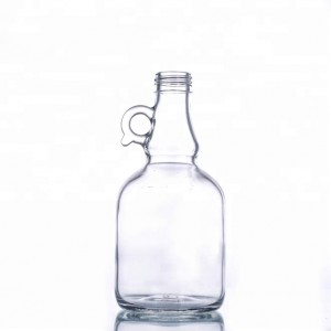 OEM Supply Storage Candle Jar – 500ml Flint Glass Syrup Oil Bottle with Loop Handle – Menbank