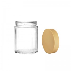 Empty 16OZ/500ml Wide Mouth Straight Side Glass Jar with Smooth Lid
