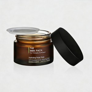 50g 100g Amber Glass Cream Jars with Plastic Lids | Cosmetic Packaging Wholesale