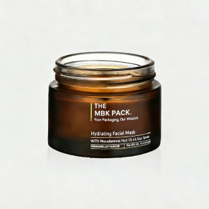 50g 100g Amber Glass Cream Jars with Plastic Lids | Cosmetic Packaging Wholesale