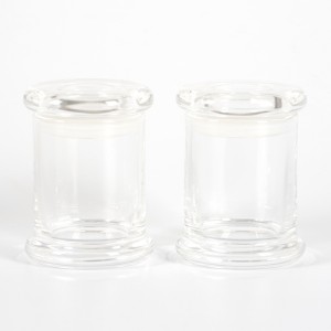 2.5OZ Libbey Cylinder Glass Candle Jar with Glass Lid
