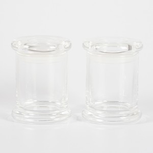 2.5OZ Libbey Cylinder Glass Candle Jar with Glass Lid