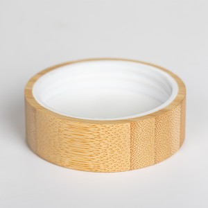 60ml Clear Glass Cream Cosmetic Jar with Bamboo Lid