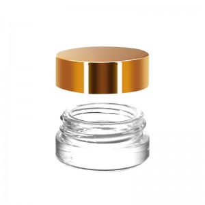 7ml Transparent Low Profile Glass Jar with Metal Lid