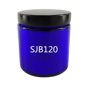 MBK 4OZ Blue Stainless Sighted Glass Jar with Black Airtight Lid – Menbank
