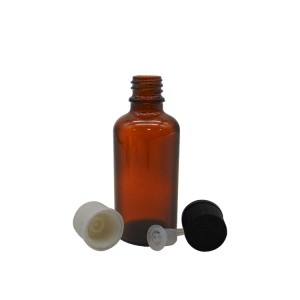 MBK 50ML Brown Euro Glass Essential Oil Bottle with Metal Screw lid