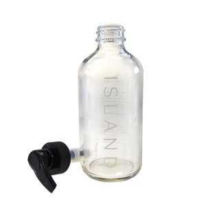 240ml Clear Glass Bottle with plastic screw lid
