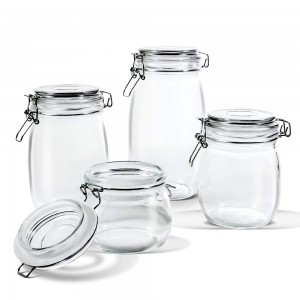 MBK Packaging 2L Cookie Glass Jar with Clamp Lid