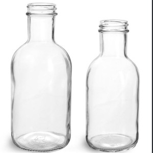 16oz Clear Glass Stout Sauce Bottles