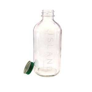 240ml Clear Glass Bottle with plastic screw lid