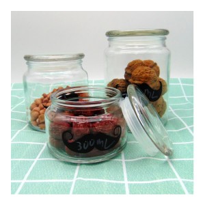 10OZ Round Glass Chocolate Butter Coconut Jar with Lid