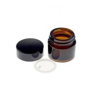 Manufacturer for Zinc Lid – MBK Packaging 10ml Empty Amber Glass Jar Refillable Cosmetic Face Cream Lip Balm Jar – Menbank