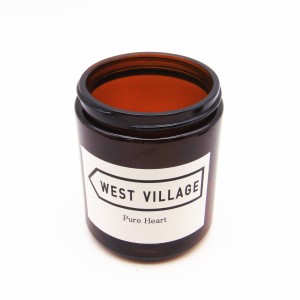 MBK Packaging 8oz amber straight side glass candle jar with lid – Menbank