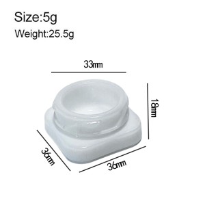 5ml White Square Glass Jar with Leak-Proof Design for Concentrate