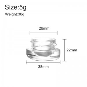 5g Thick Base Round Glass Container for Lip-Cream