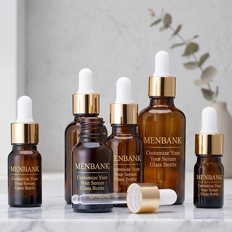 5ml 10ml 15ml 20ml 30ml 50ml 100ml Amber Glass Serum Bottles with Dropper (6)