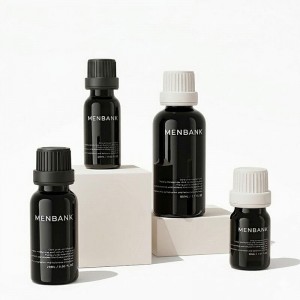 5ml 10ml 15ml 20ml 30ml 50ml 100ml Black UV-Protected Glass THC Oil Bottles with CR Bamboo & Plastic Lids | Cannabis Packaging
