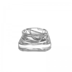 5g/5ml-Clear-Quadrate-Concentrate-Glass-Jar-with-Child-Resistant-Closure