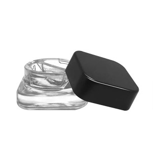 5g/5ml-Clear-Quadrate-Concentrate-Glass-Jar-with-Child-Resistant-Closure