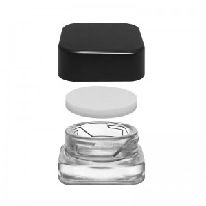 5ml Square Glass Jar with Leak Proof Design for Concentrate