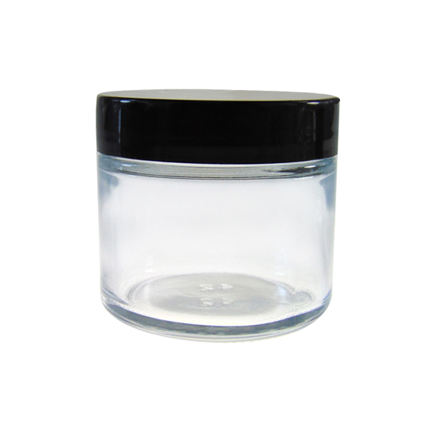 MBK Packaging 2oz clear straight side glass jar with Child Proof Lid Featured Image