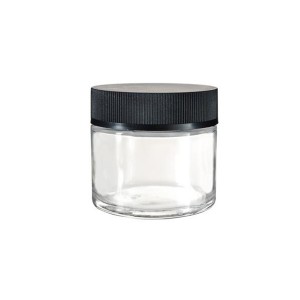 MBK Packaging 2oz clear straight side glass jar with Child Proof Lid