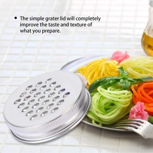 Stainless Steel Grater Lid Mason Jar Lid