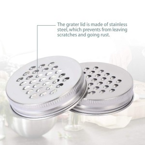 Stainless Steel Grater Lid Mason Jar Lid