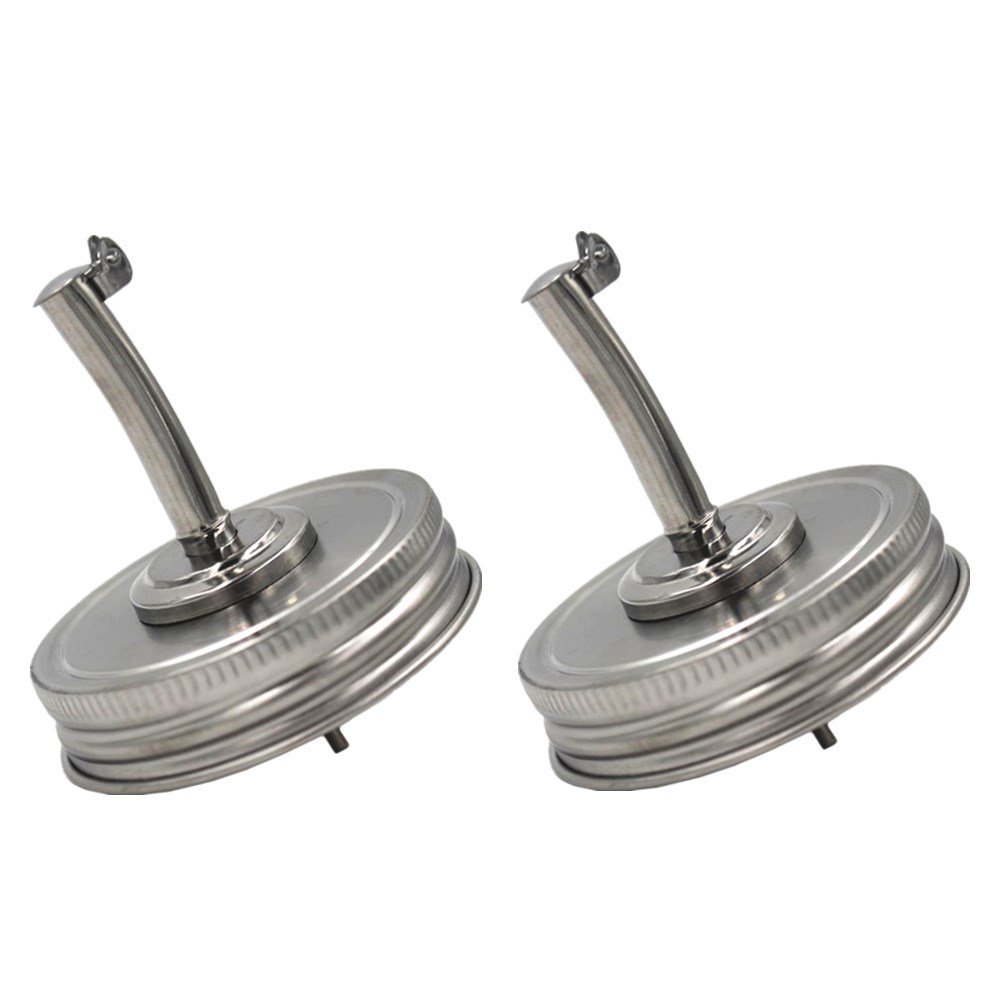2020 wholesale price Glass Jar Plastic Lid - Regular Stainless Steel Mason Jar Pour Spout Oil Dispenser Lid – Menbank