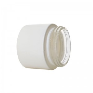 3.5g Labelled Premium Matte White Gummy Glass Jar with White Childproof Lid