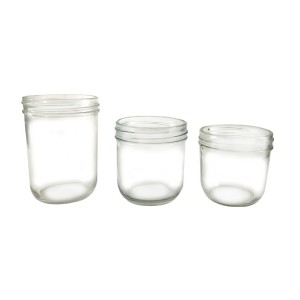 Wide Mouth 12OZ Glass Jelly Jam Storage Jar with Ring and Band – Menbank