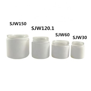 MBK packaging 2oz jar 60ml white glass jar with white ABS lid – Menbank