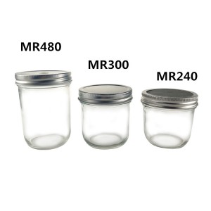Wide Mouth 12OZ Glass Jelly Jam Storage Jar with Ring and Band – Menbank