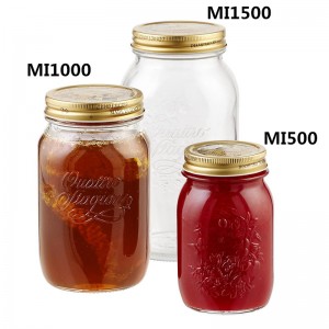 Wide Mouth 32OZ Italian Glass Preserve Canning Food Jar with Airtight Lid