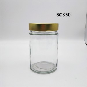 350ML Round Glass Canning Jar Mason Jar with Gold Lid – Menbank