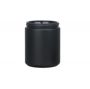 8oz. Wide Mouth Matte Black Glass Jars-70-400 Neck