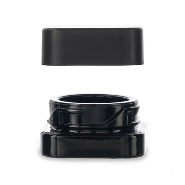 Black Square Concentrate Glass Jar