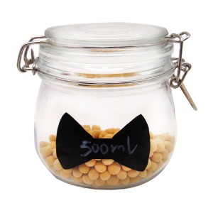 MBK Packaging 500ml Round Airtight Glass Clip Jar
