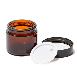 MBK Packaging 2oz amber straight side glass Cream jar