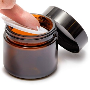 MBK Packaging 2oz amber straight side glass Cream jar