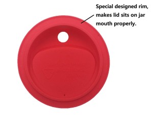 Silicone Round Sip Straw Coffee Juice Drinking Lid Kit with Stainless Steel Rings for Mason Jar