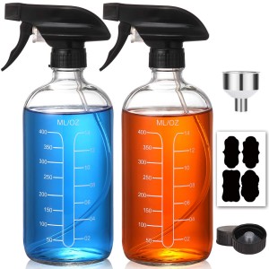 8OZ 16OZ Clear Glass Boston Bottle with Trigger Sprayer
