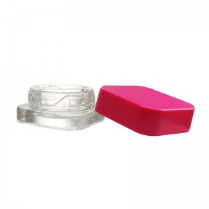 7ml Cube Jar Glass Container with Dual Compartments