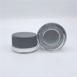 MBK Marijuana Jar Glass 5ml with Ribbed Black Lid Chid Resistant
