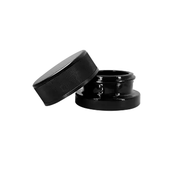 15ml Round Bottom Black Glass Jar with Child Resistant Lid (5)
