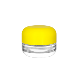 1oz Clear Round Base Glass Jar with Dome Lid