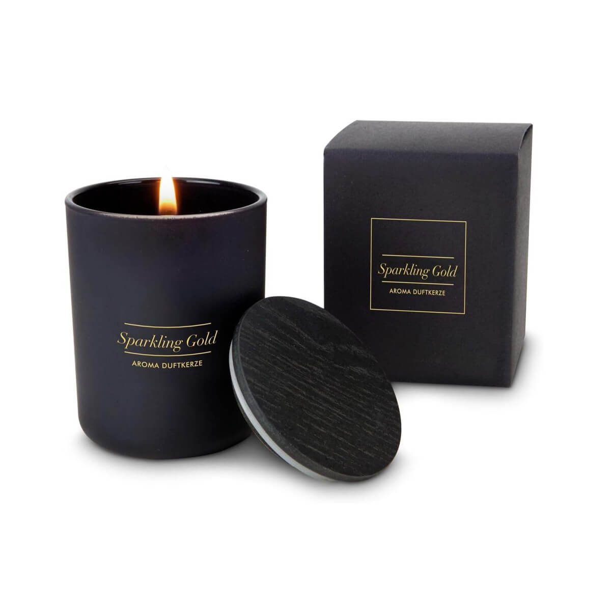 10 Oz. Frosted Glass Candle Jars in Black Featured Image