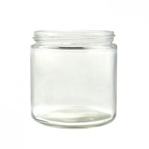 MBK 16OZ Flint Clear Glass Straight Sided Jar 89-400 – Menbank